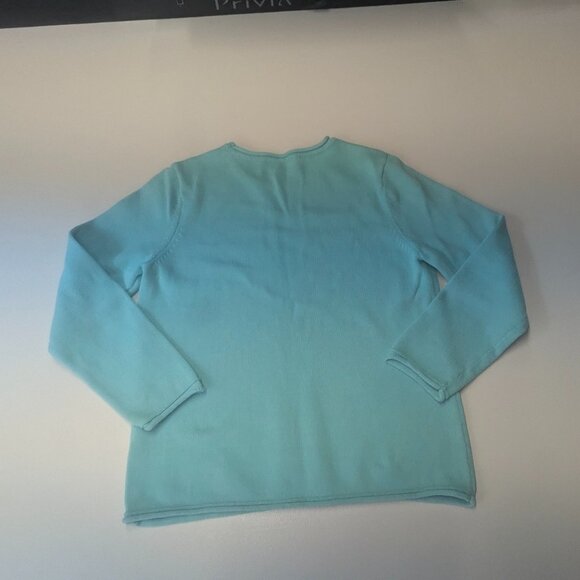 Appleseed's Petites Size Small Teal Sweater - Picture 10 of 10